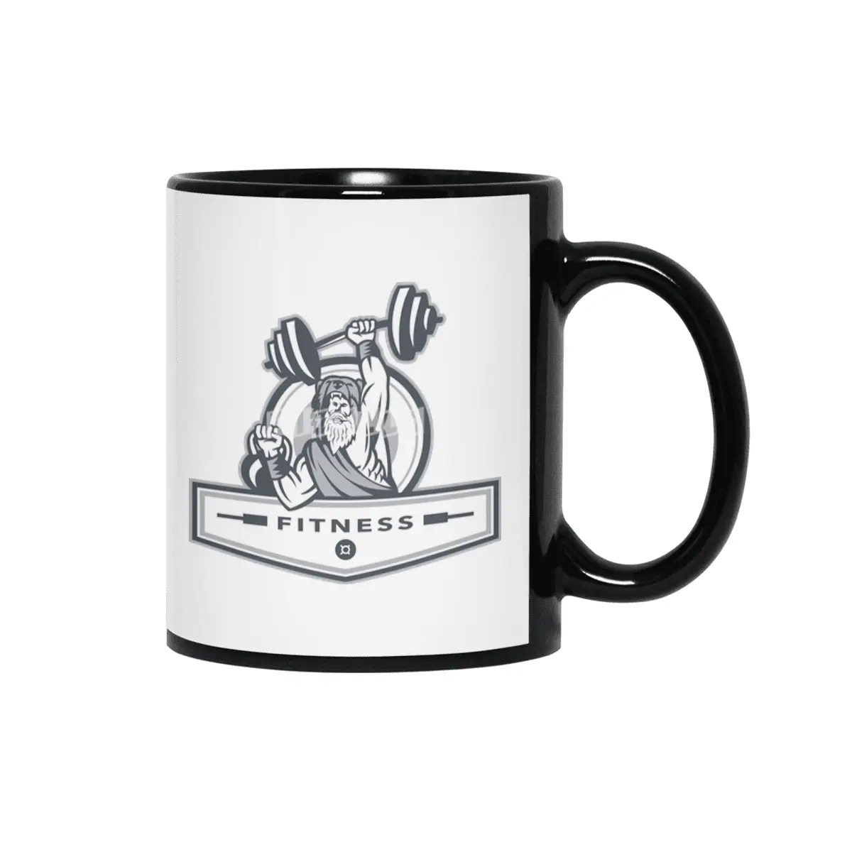 Berserker Lifting Barbell Kettlebell Fitness Circle Retro Siyah Kupa
