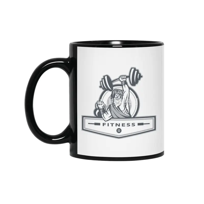 Berserker Lifting Barbell Kettlebell Fitness Circle Retro Siyah Kupa
