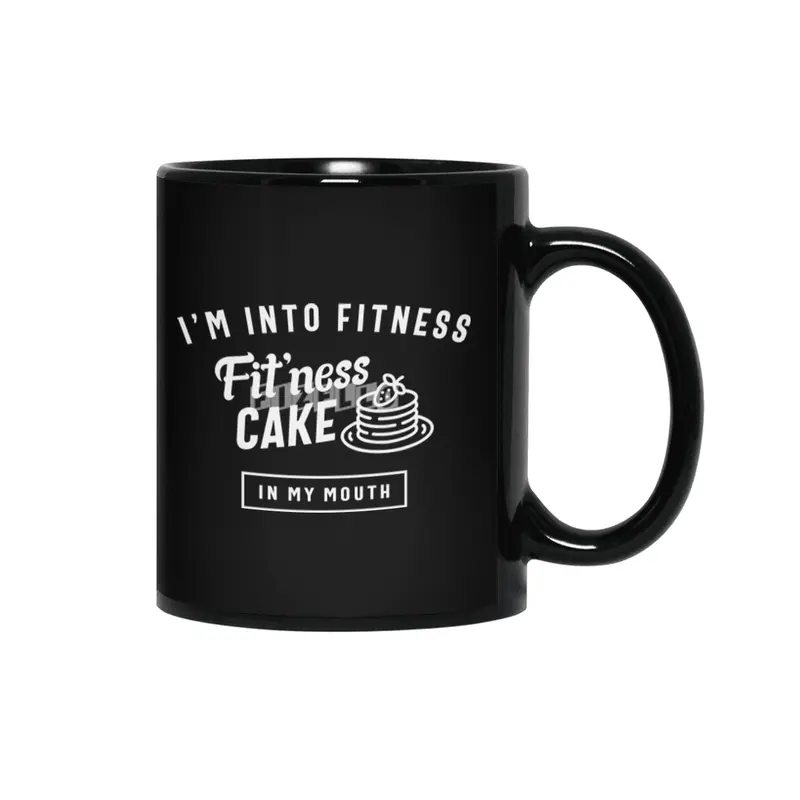 I'm Into Fitness Fit'ness Cake In My Mouth Siyah Kupa
