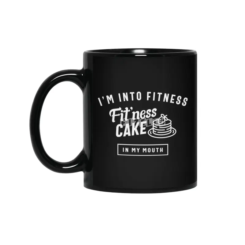 I'm Into Fitness Fit'ness Cake In My Mouth Siyah Kupa