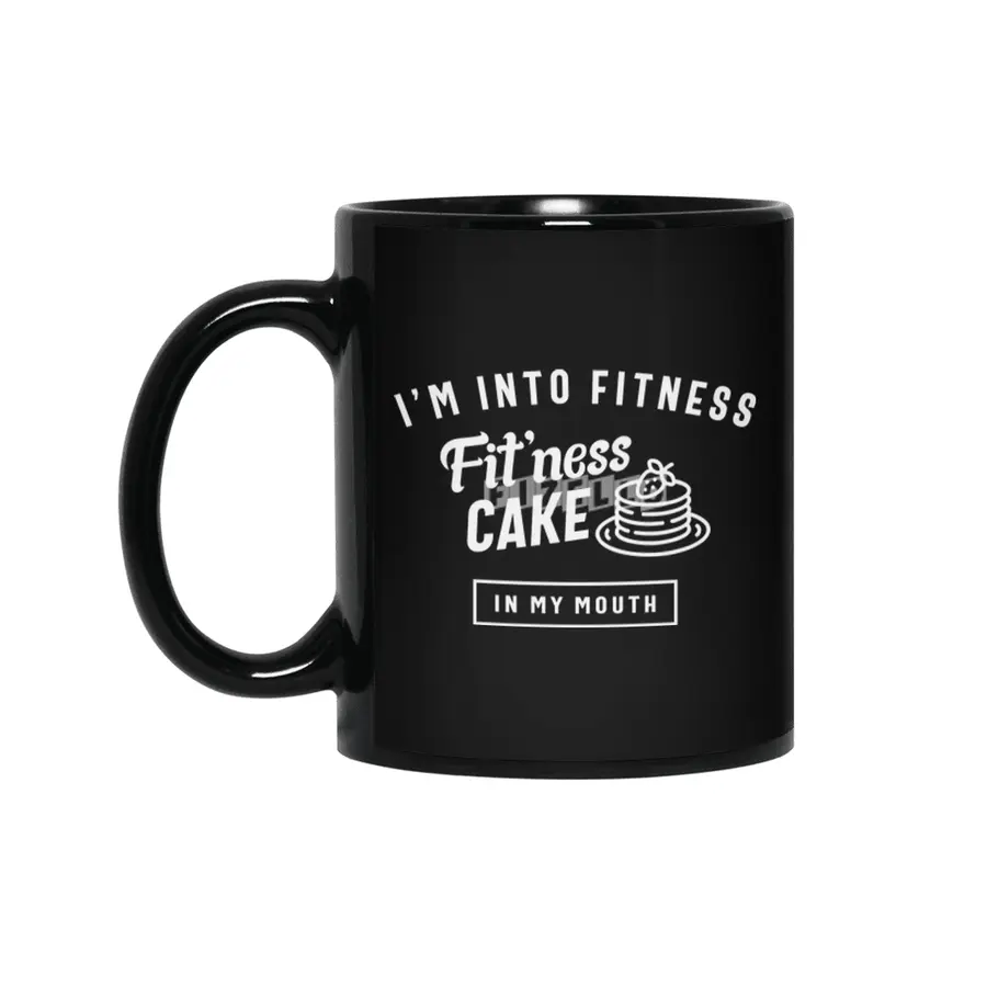 I'm Into Fitness Fit'ness Cake In My Mouth Siyah Kupa