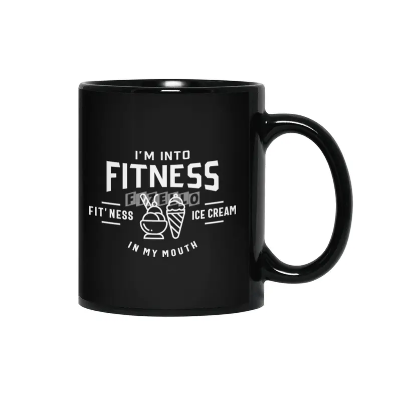 I'm Into Fitness Fit'ness Ice Cream In My Mouth Siyah Kupa