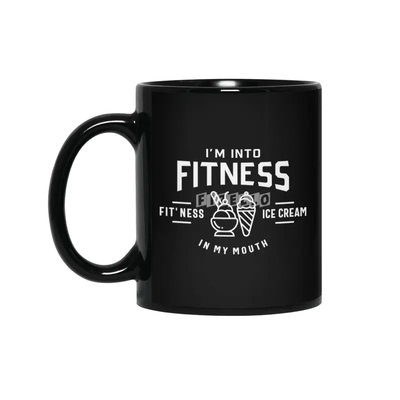 I'm Into Fitness Fit'ness Ice Cream In My Mouth Siyah Kupa