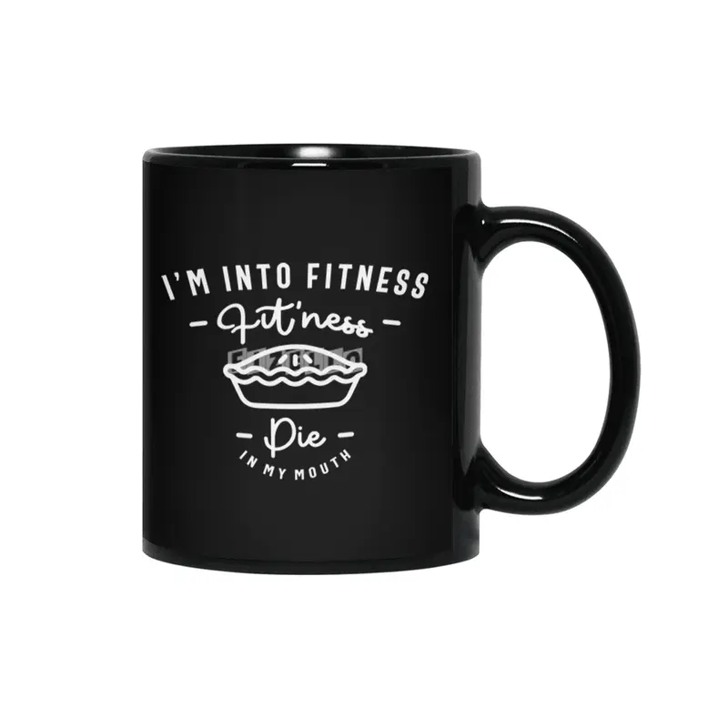 I'm Into Fitness Fit'ness Pie In My Mouth Siyah Kupa