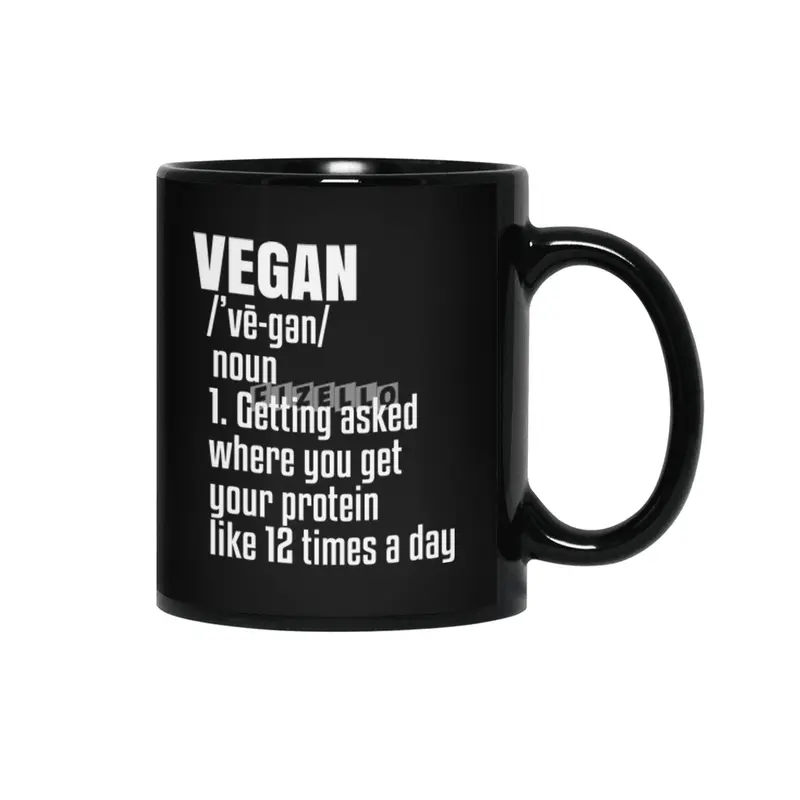 Vegan Gift Vegan Definition Go Veggie Tee Fitness Workout Siyah Kupa
