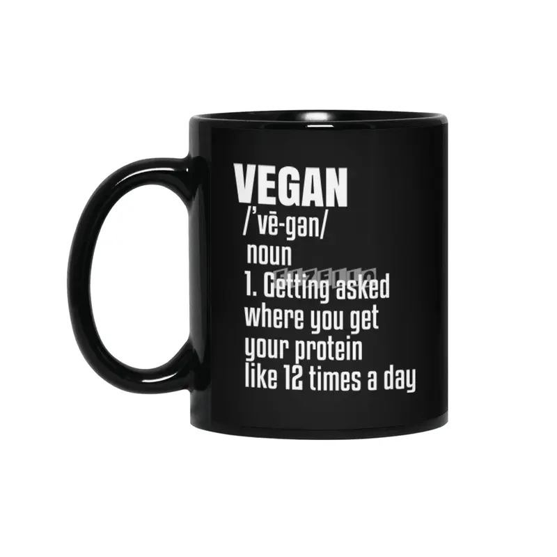 Vegan Gift Vegan Definition Go Veggie Tee Fitness Workout Siyah Kupa