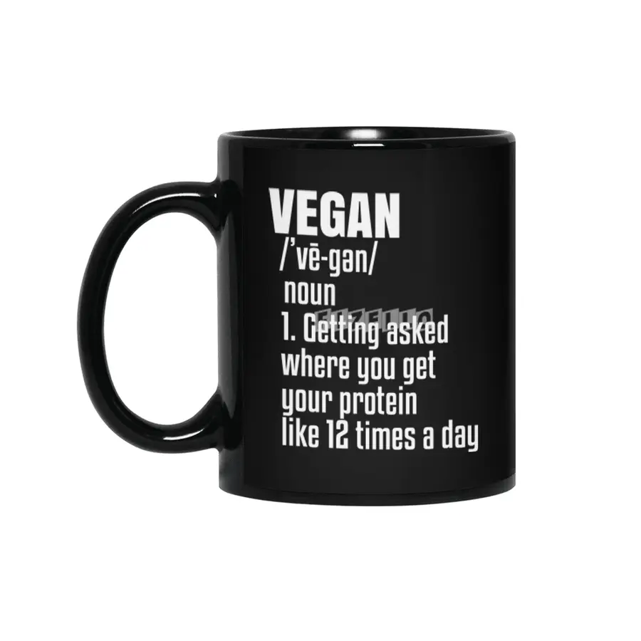 Vegan Gift Vegan Definition Go Veggie Tee Fitness Workout Siyah Kupa