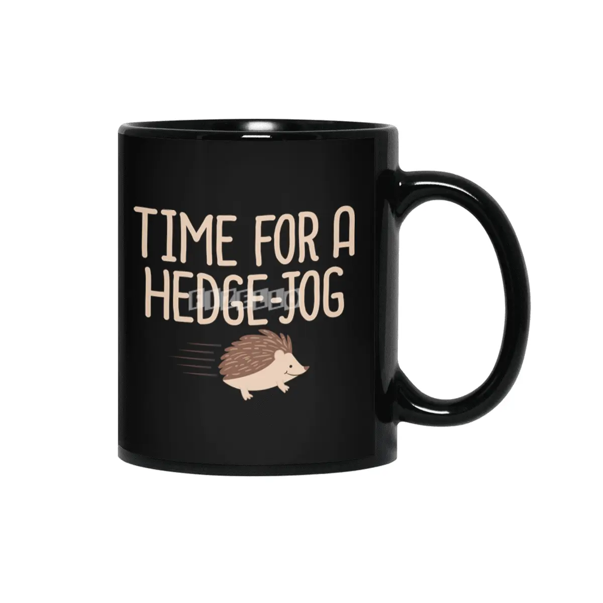 Time For A Hedge Jog Hedgehog Pun Fitness Jogging Workout Siyah Kupa