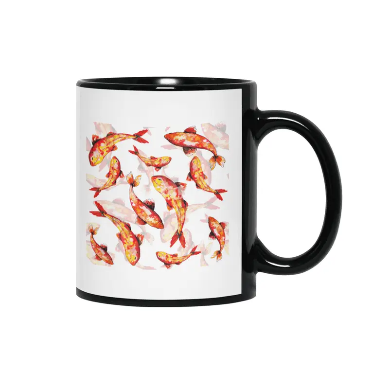 Make a wish on a koi fish! Siyah Kupa