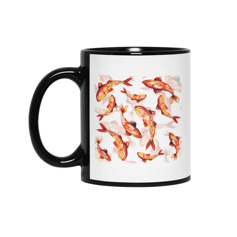 Make a wish on a koi fish! Siyah Kupa