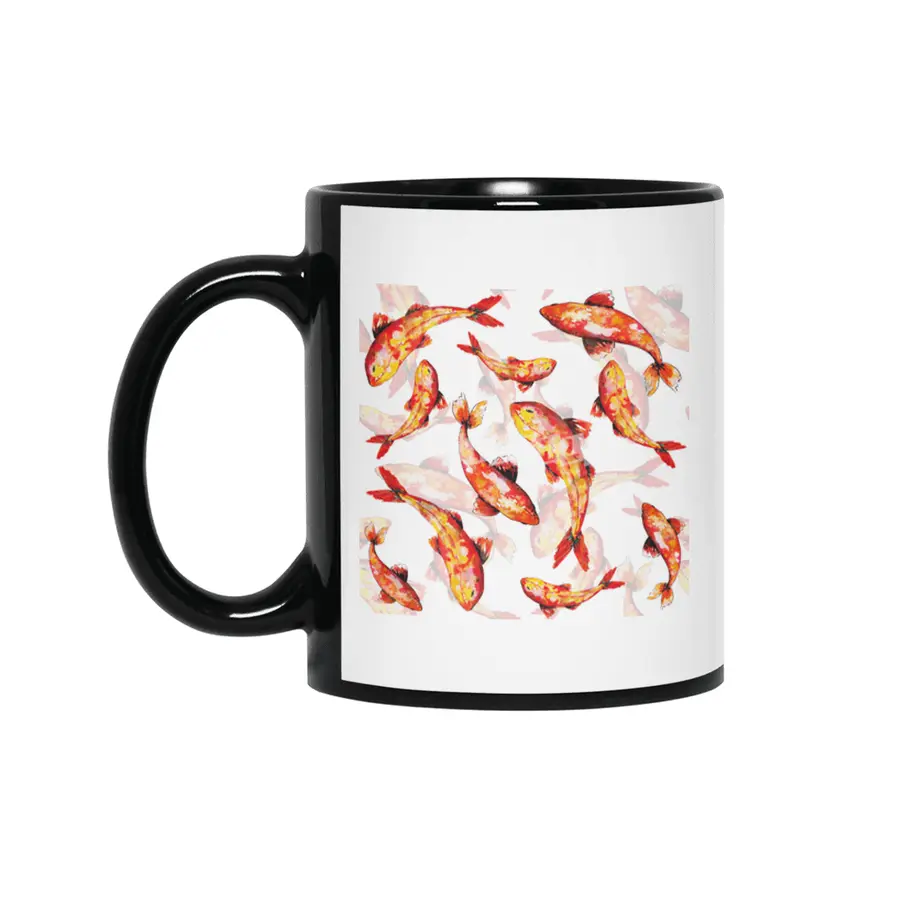 Make a wish on a koi fish! Siyah Kupa