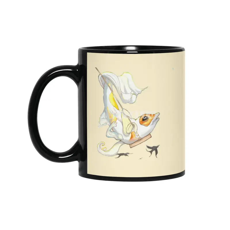 Fly High Butterfly Koi Shirt Siyah Kupa
