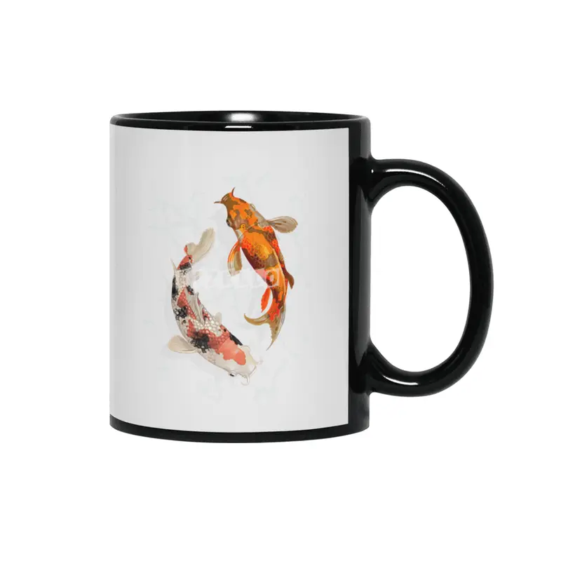 Japanes koi fish Siyah Kupa