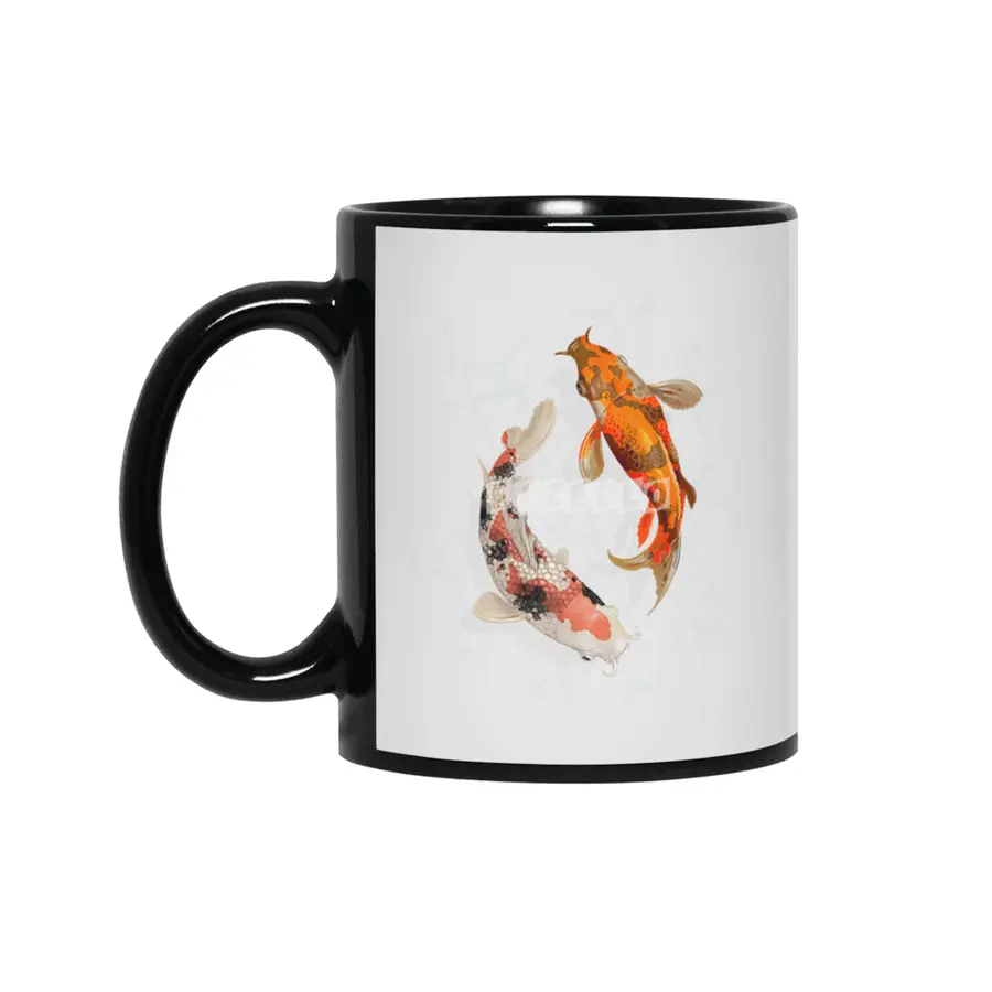 Japanes koi fish Siyah Kupa