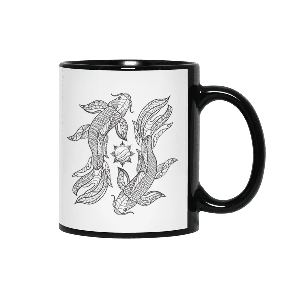 gemini koi fish Siyah Kupa