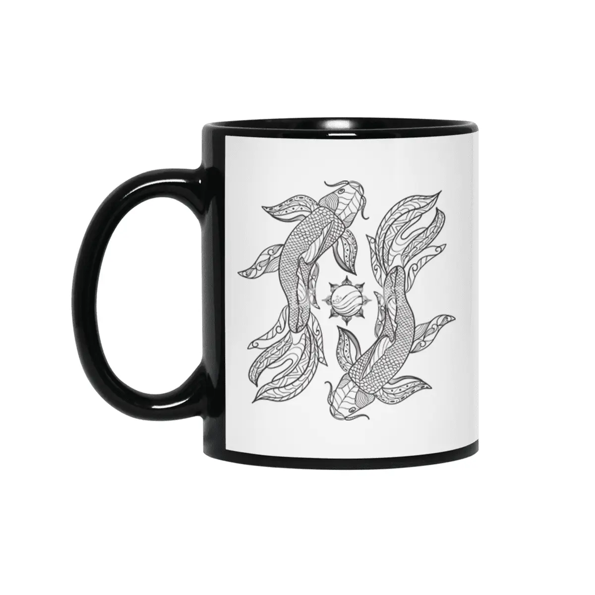 gemini koi fish Siyah Kupa