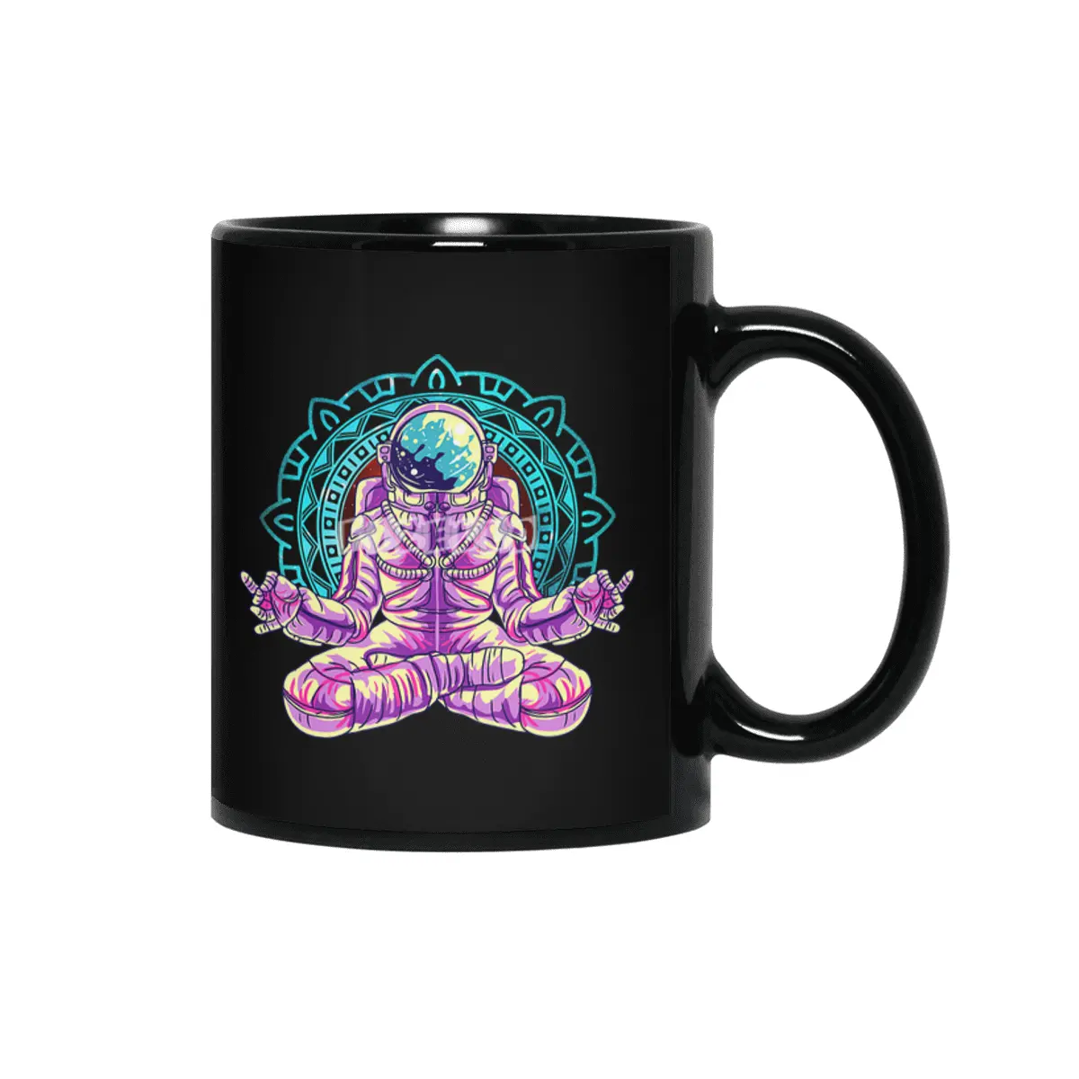 astronaut yoga lotus pose meditation tantra pilates namaste Siyah Kupa