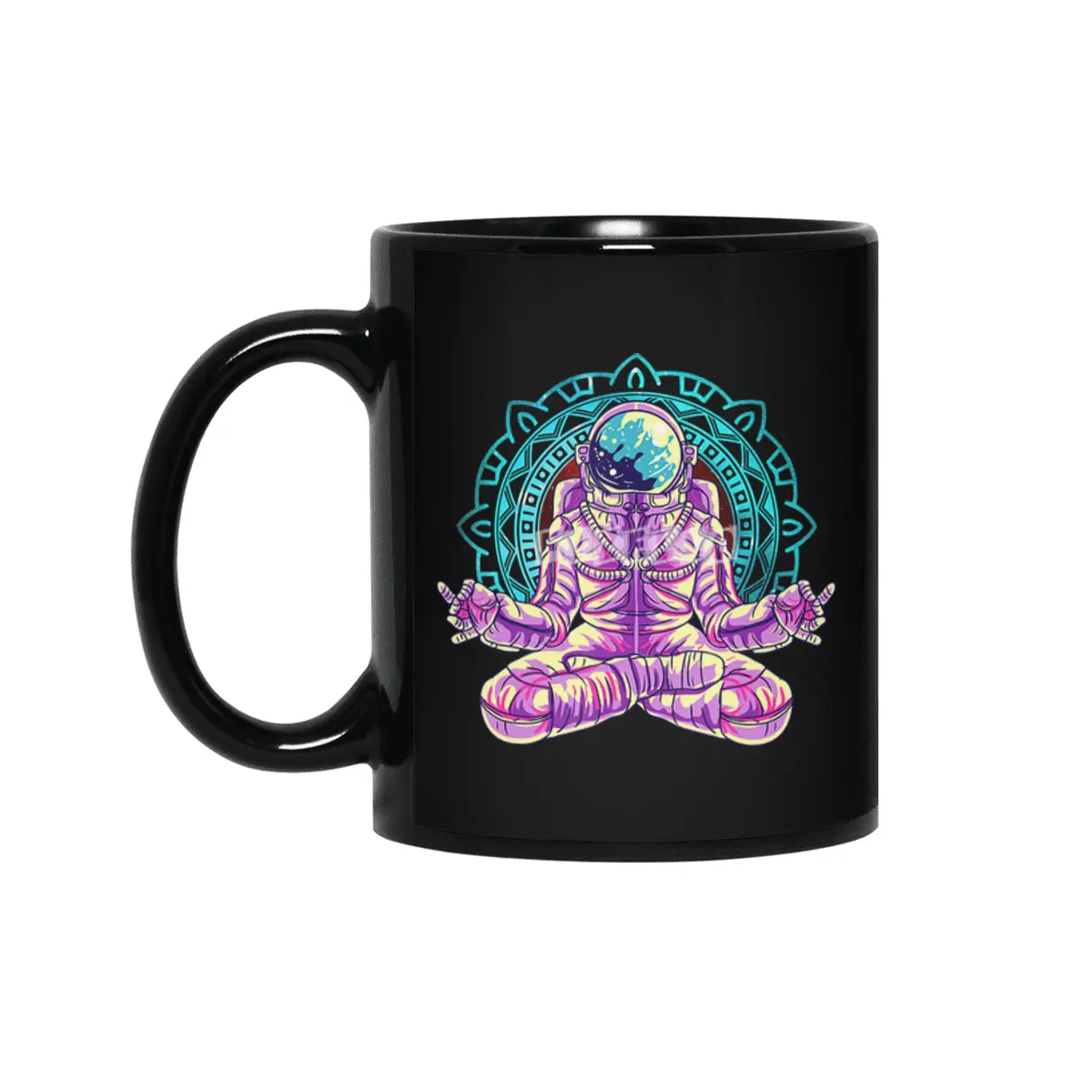 astronaut yoga lotus pose meditation tantra pilates namaste Siyah Kupa