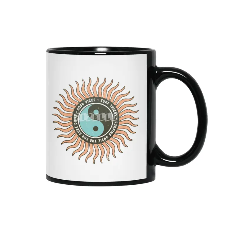 Surfing Design - Good Vibes - Surf Tribes Siyah Kupa