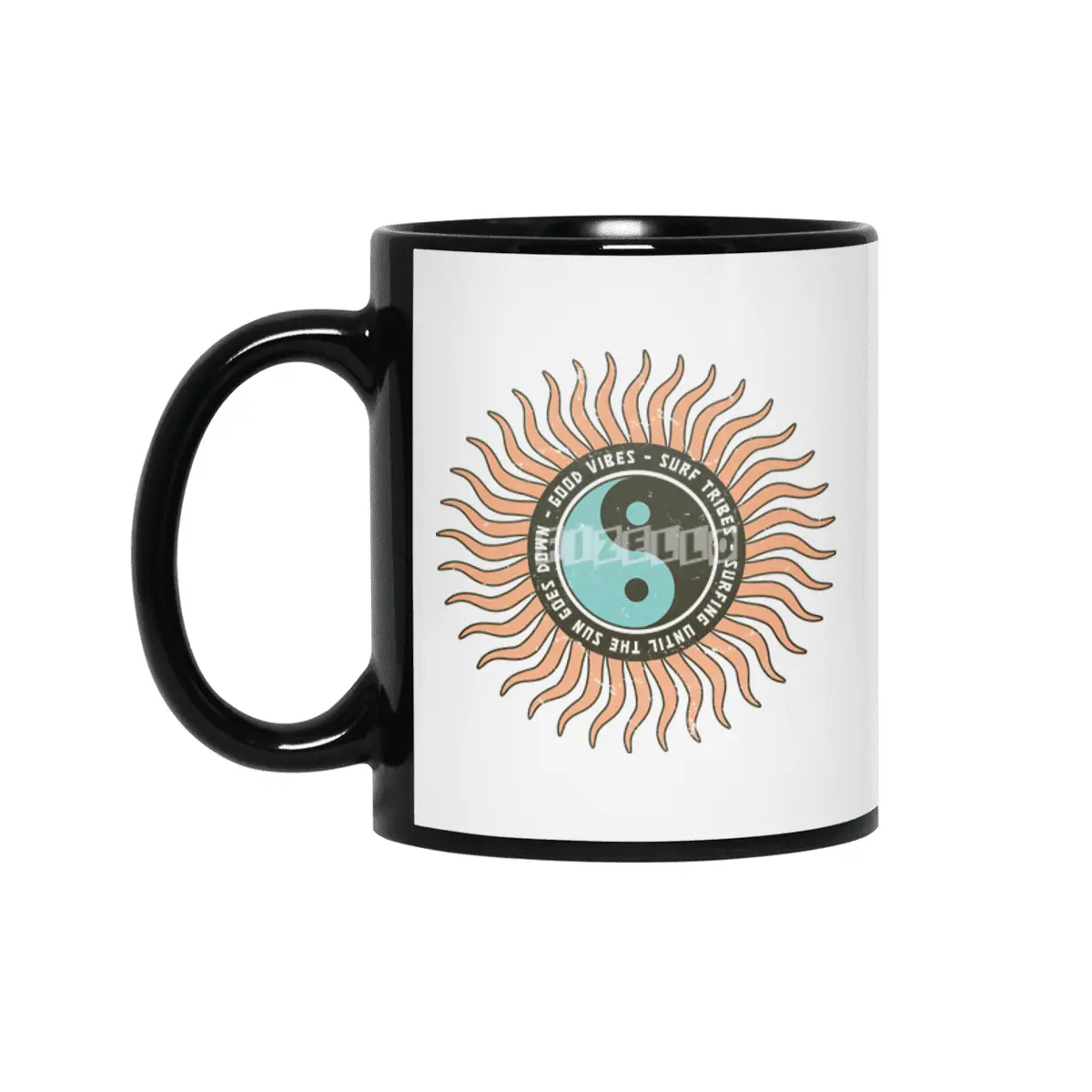 Surfing Design - Good Vibes - Surf Tribes Siyah Kupa