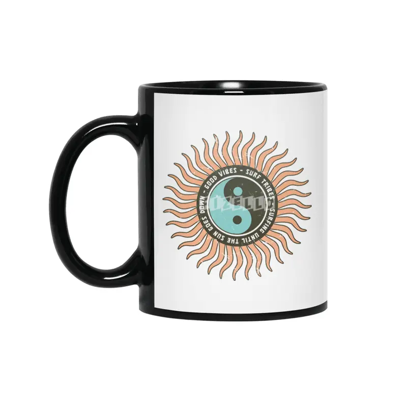 Surfing Design - Good Vibes - Surf Tribes Siyah Kupa