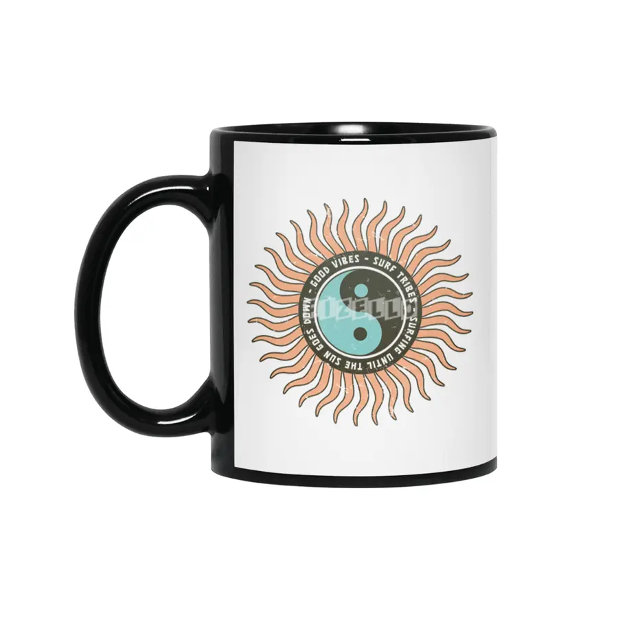 Surfing Design - Good Vibes - Surf Tribes Siyah Kupa