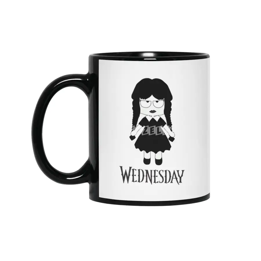 Cute Wednesday Trending Addams Graphic Siyah Kupa