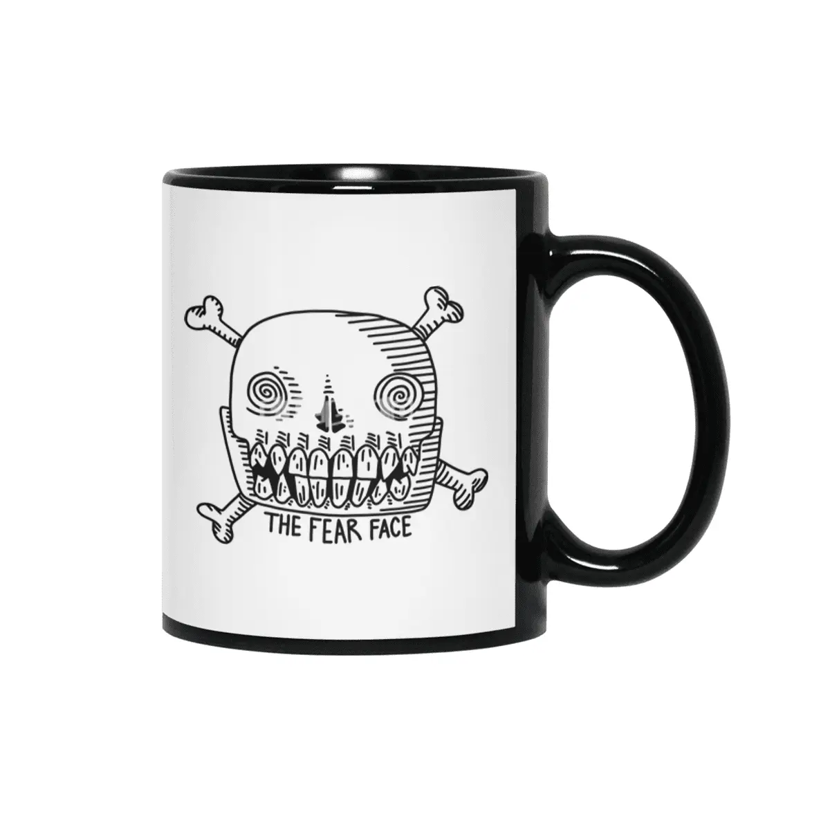 The Fear Face Skull Siyah Kupa