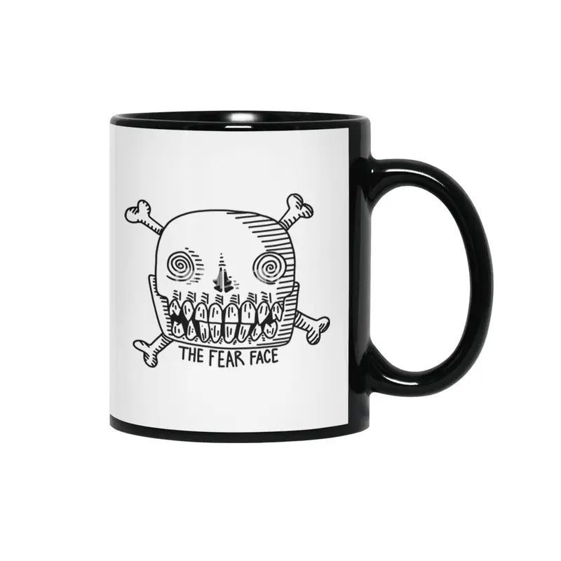 The Fear Face Skull Siyah Kupa