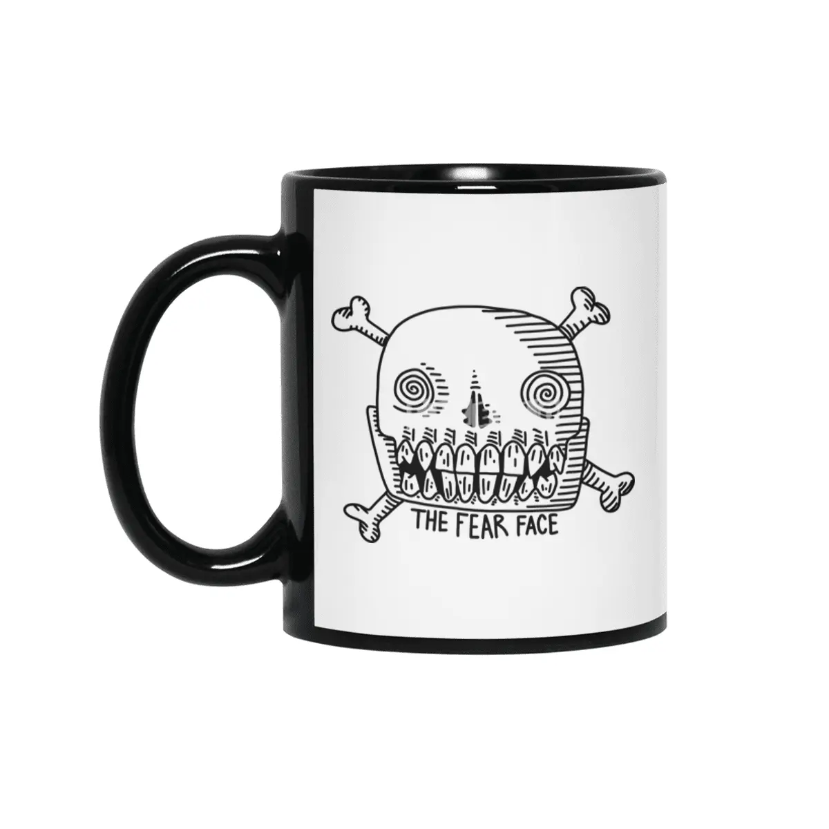 The Fear Face Skull Siyah Kupa
