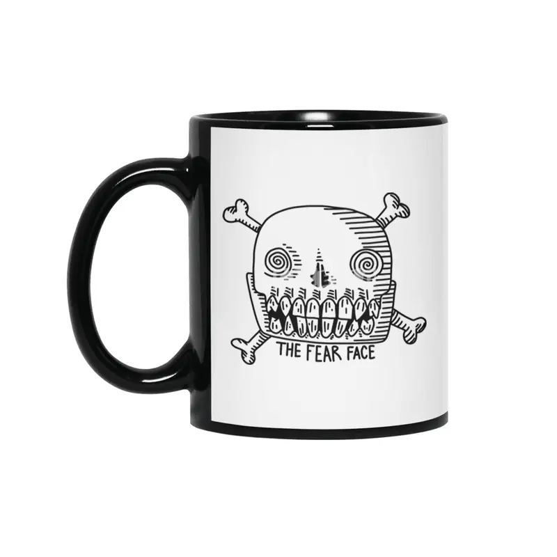 The Fear Face Skull Siyah Kupa