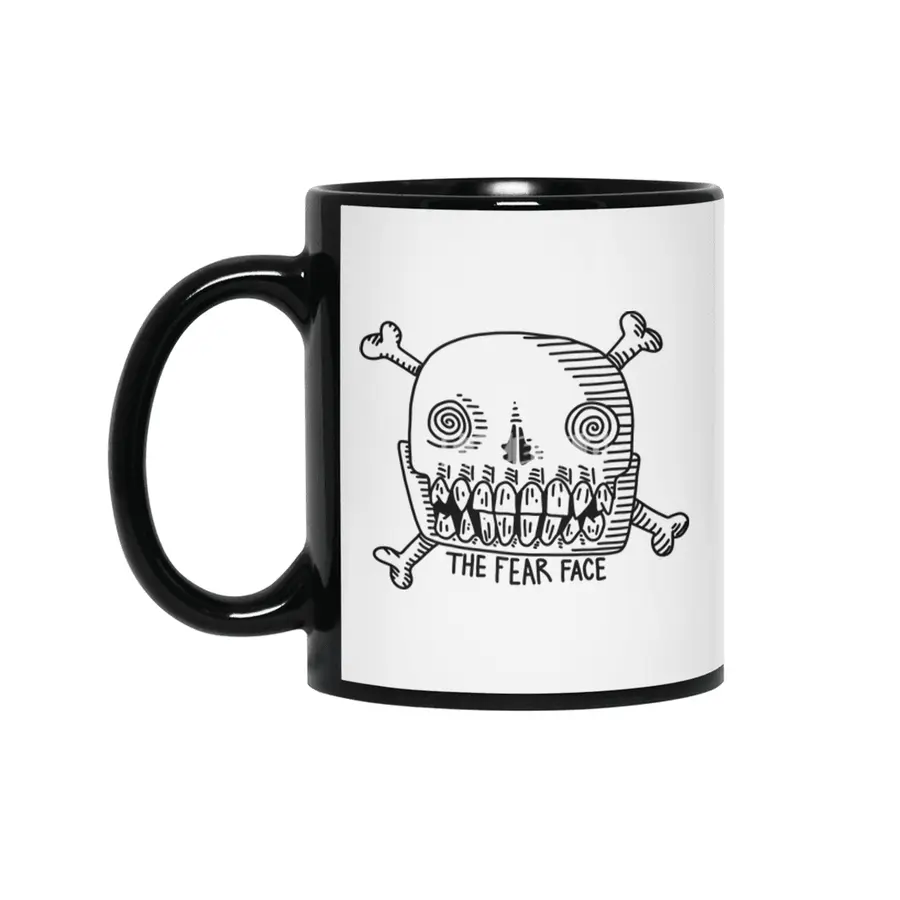The Fear Face Skull Siyah Kupa