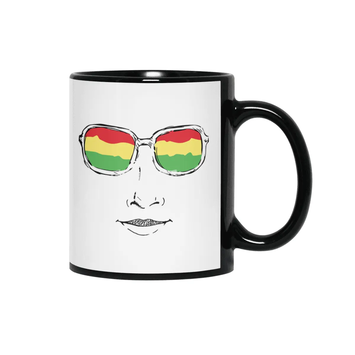 Reggae Hipster Rastafari face A Siyah Kupa