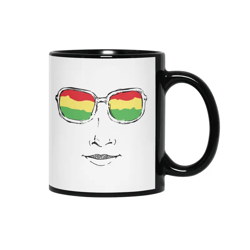 Reggae Hipster Rastafari face A Siyah Kupa