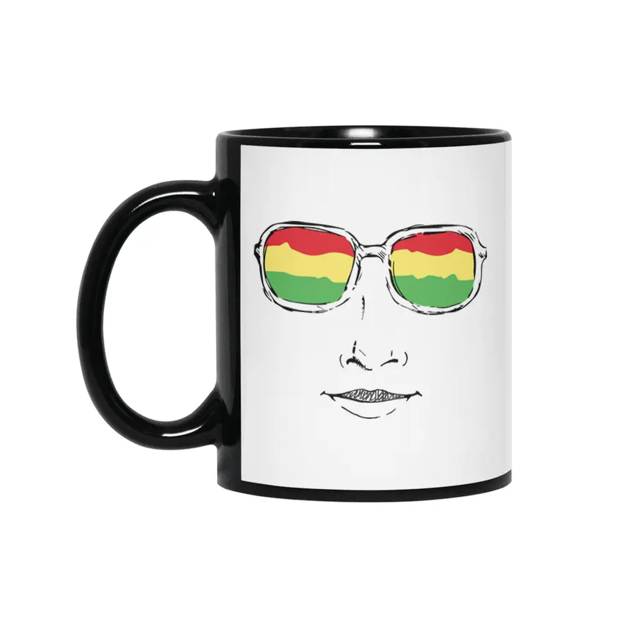 Reggae Hipster Rastafari face A Siyah Kupa