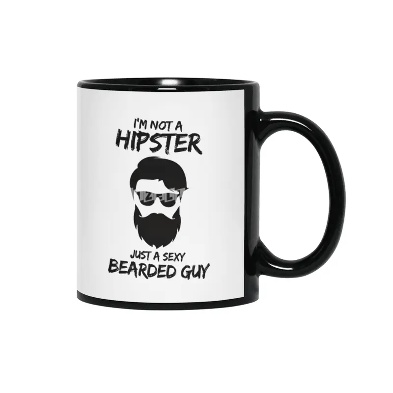 I'm not a Hipster Just a sexy guy Siyah Kupa