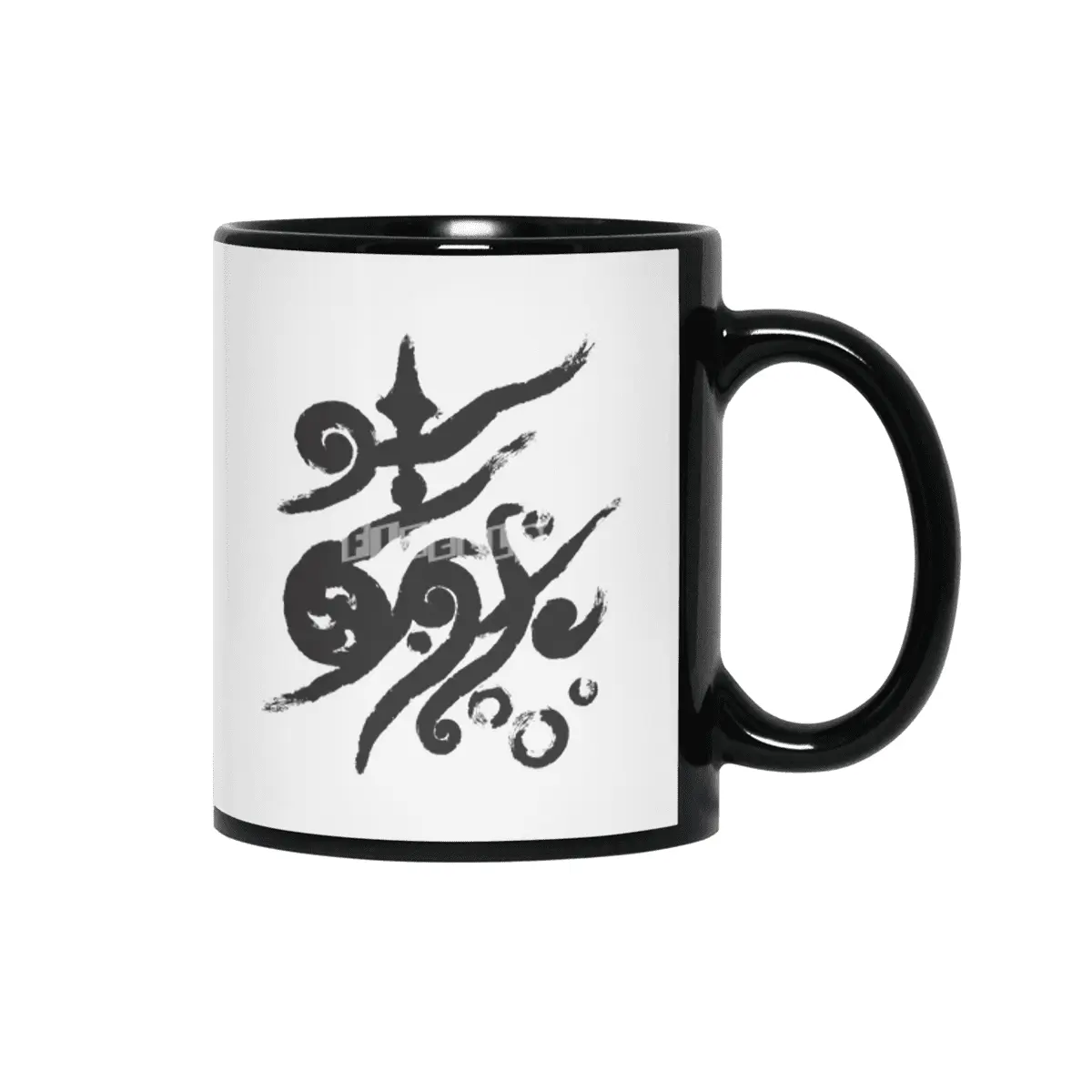 Life . nature in calligraphic style Siyah Kupa