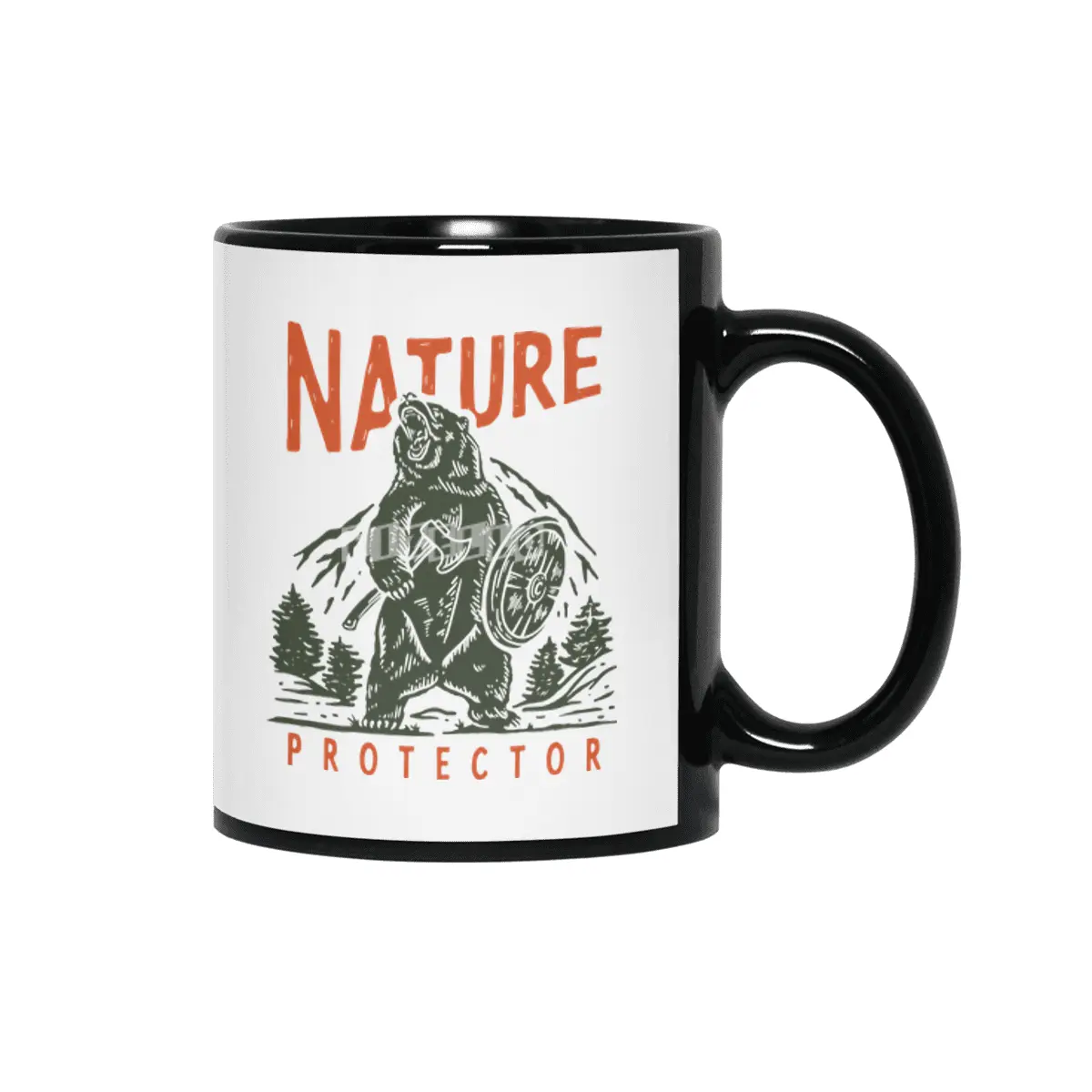 Angry bear nature protector Siyah Kupa