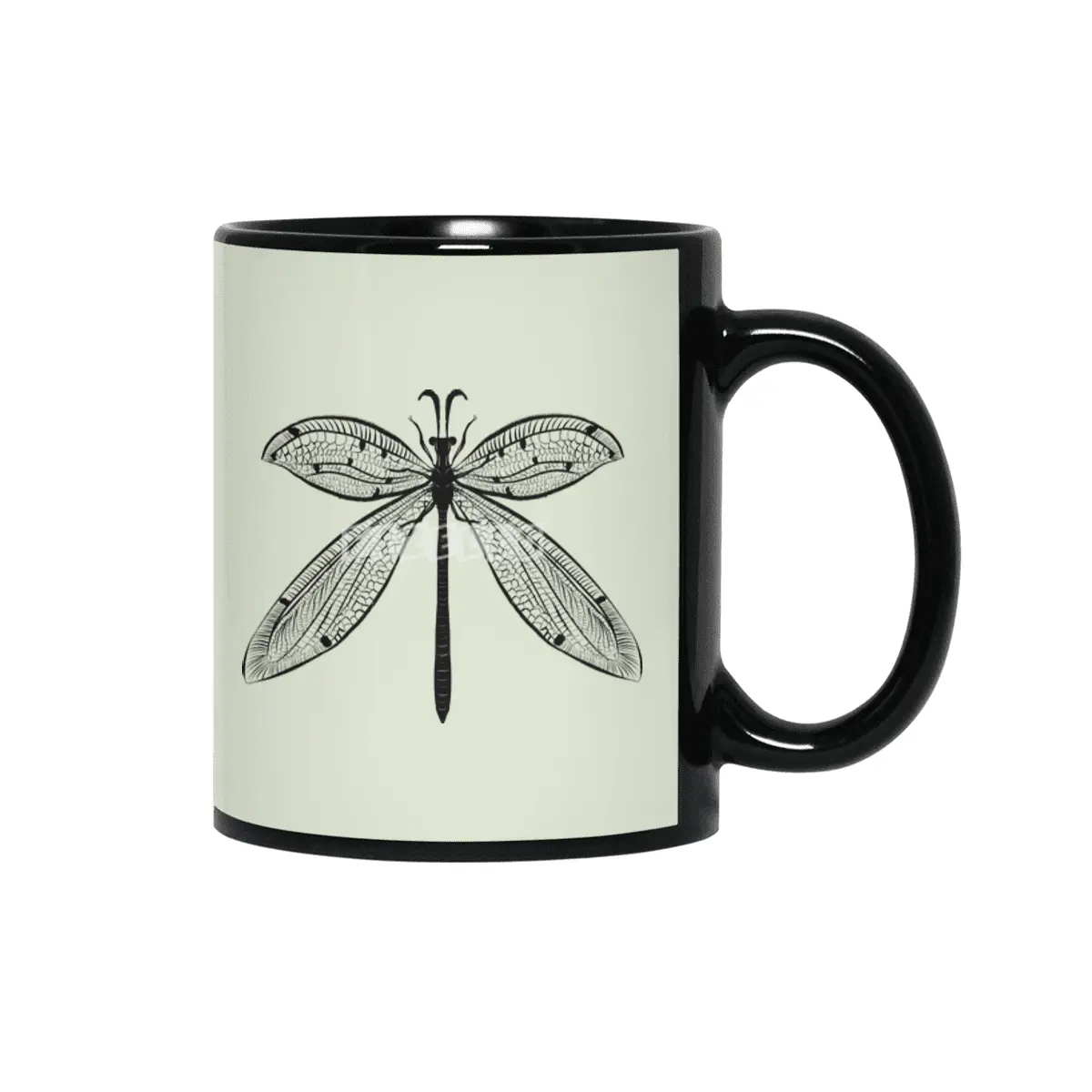 Dragonfly Nature Lover Insect Art Siyah Kupa