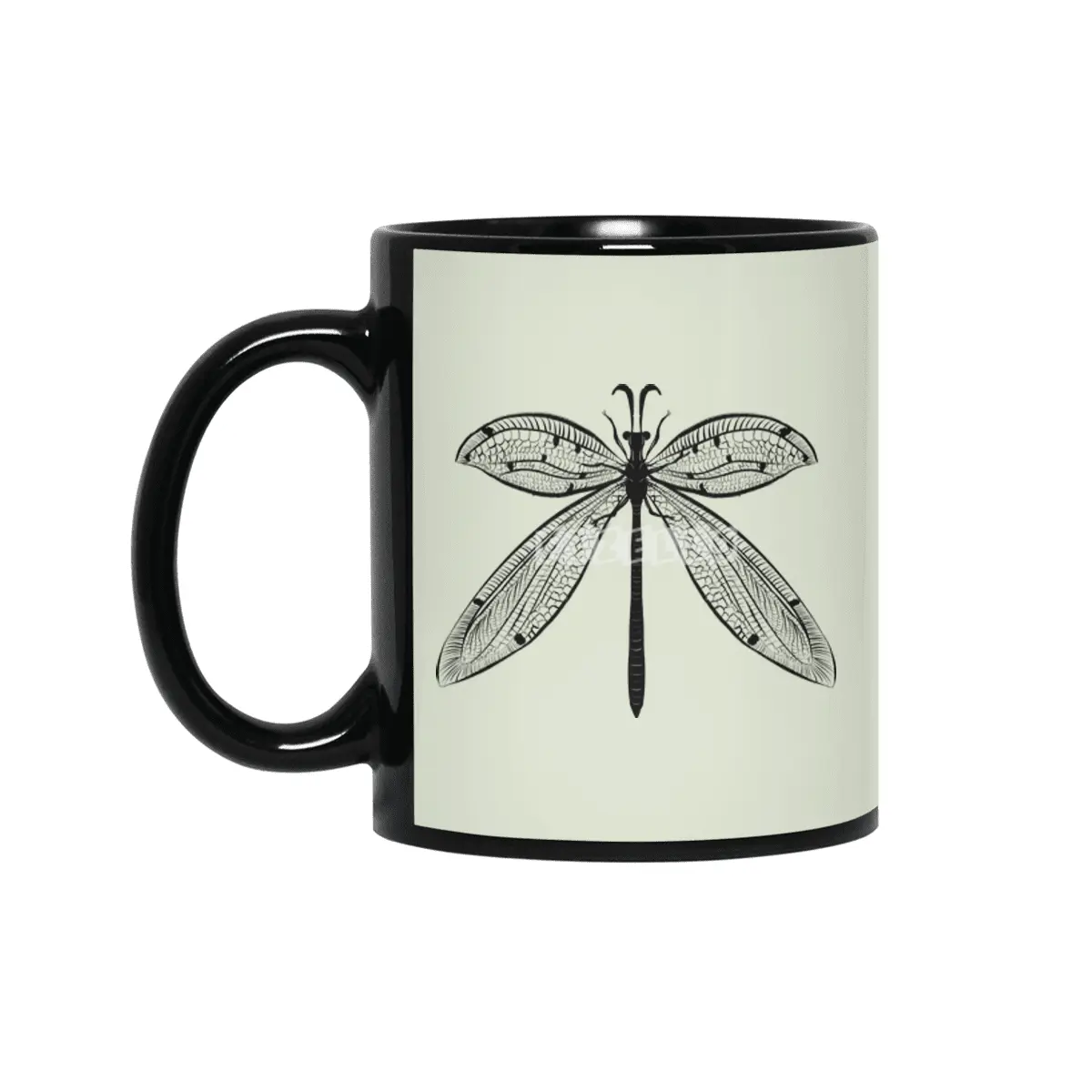 Dragonfly Nature Lover Insect Art Siyah Kupa