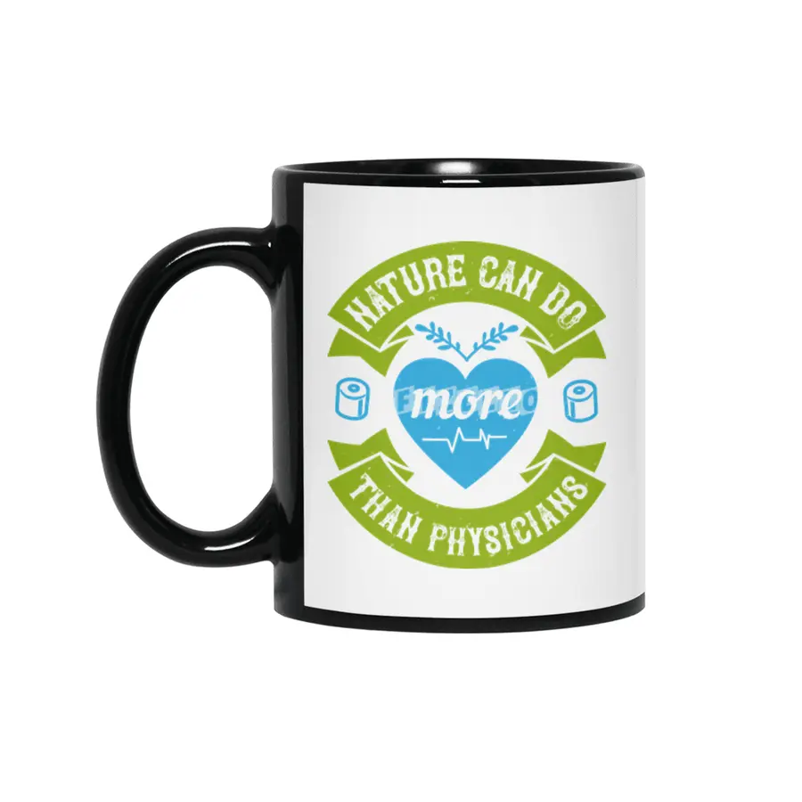 Medicine  - Nature Do More Than Medicine Siyah Kupa