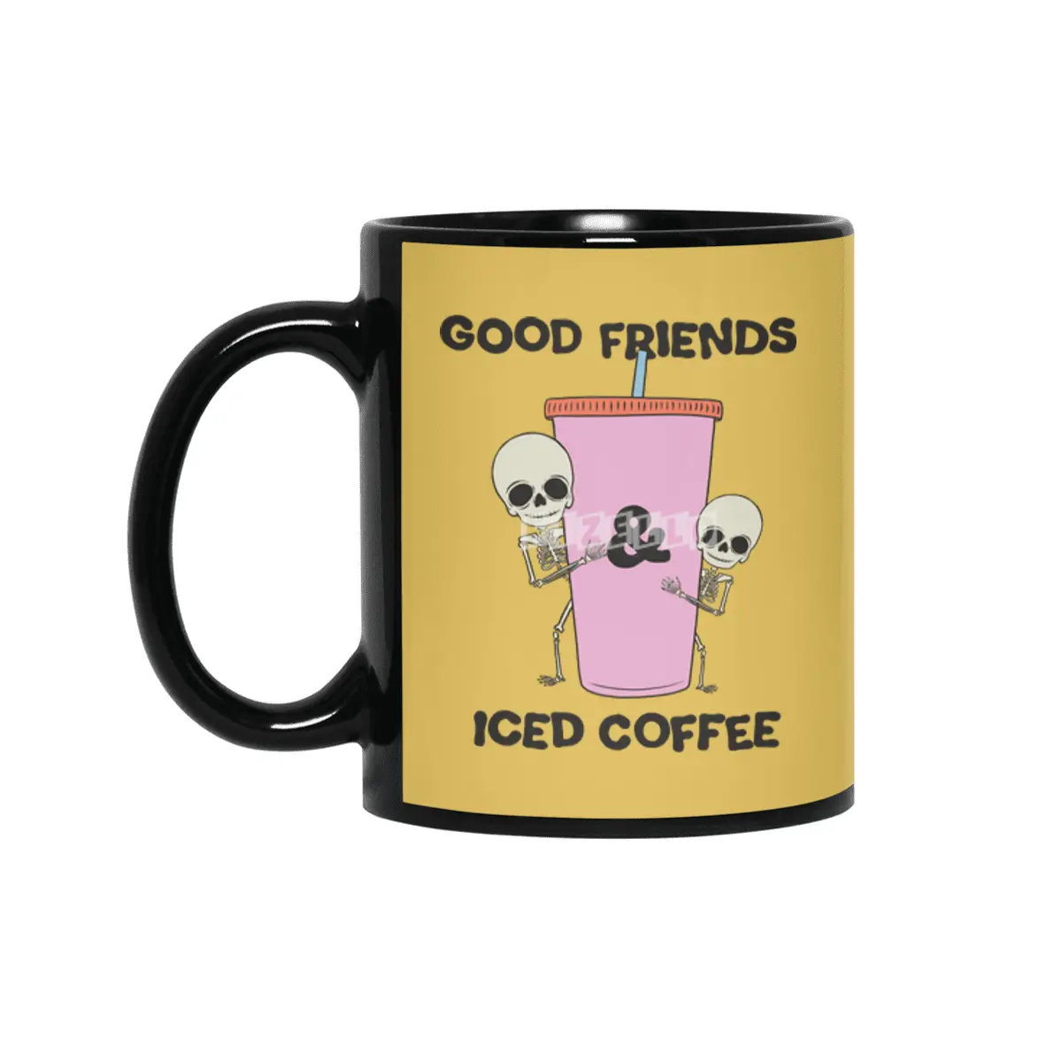 Good Friends & Iced Coffee Siyah Kupa