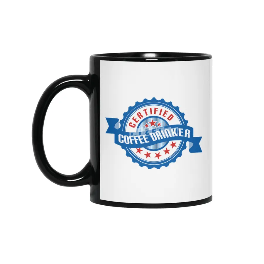 Certified Coffee Drinker Siyah Kupa