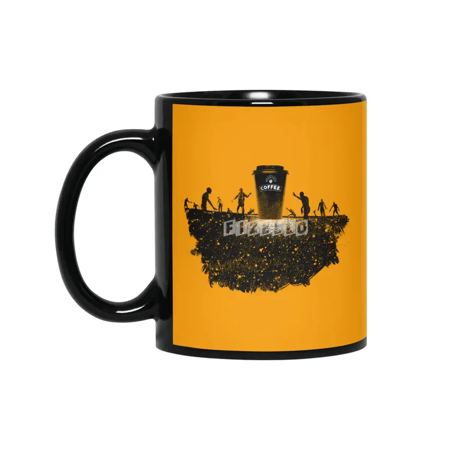 Zombie need coffee  Siyah Kupa