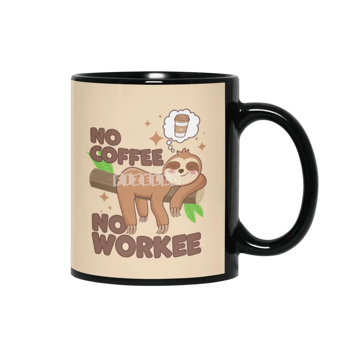No Coffee No Workee Siyah Kupa