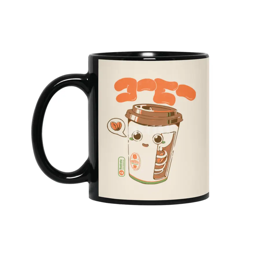 Cute Coffee x-Ray Siyah Kupa
