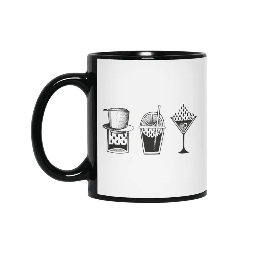 Morning coffee -Day fresh- Evening alco Siyah Kupa