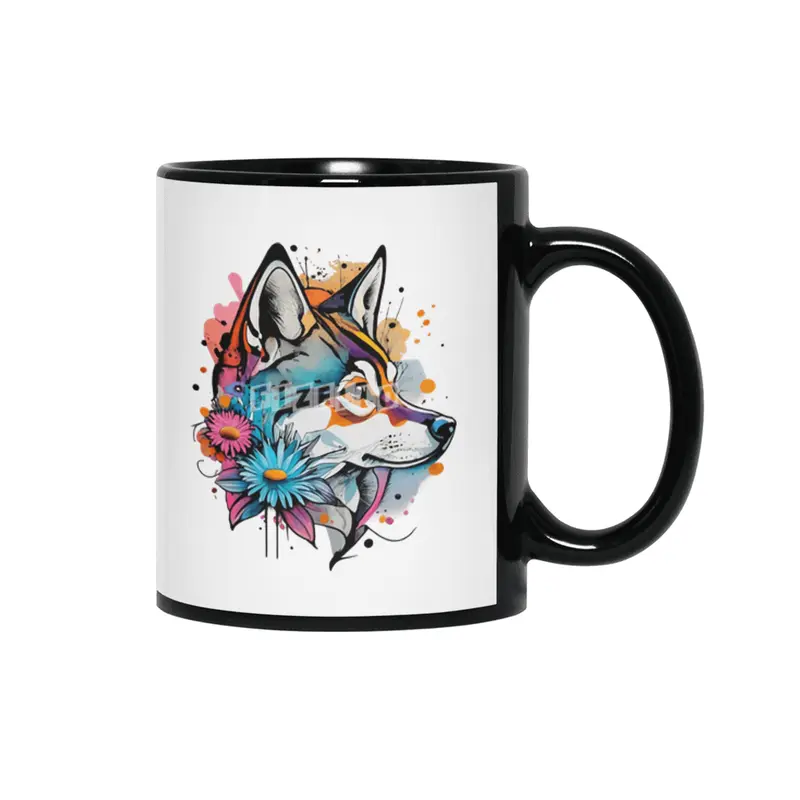 Charming Watercolor Dog Design for Dog Lovers Siyah Kupa