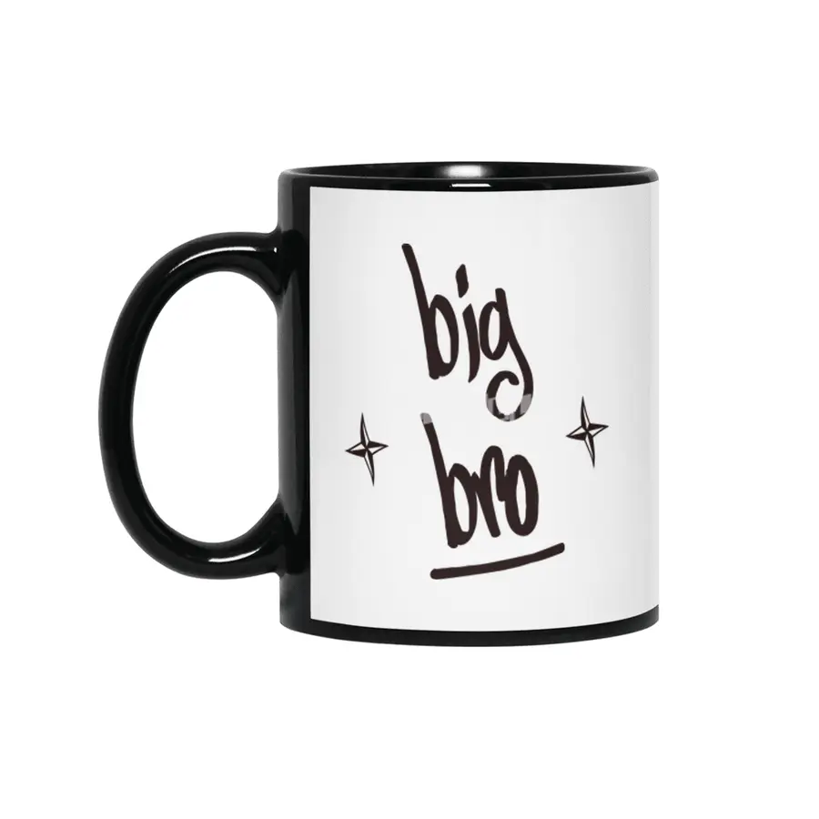 Kids Big brother t shirt big bro tee graphic tee gift newborn kid Siyah Kupa