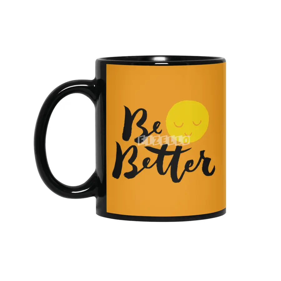 Be Better - Brush lettering design Siyah Kupa